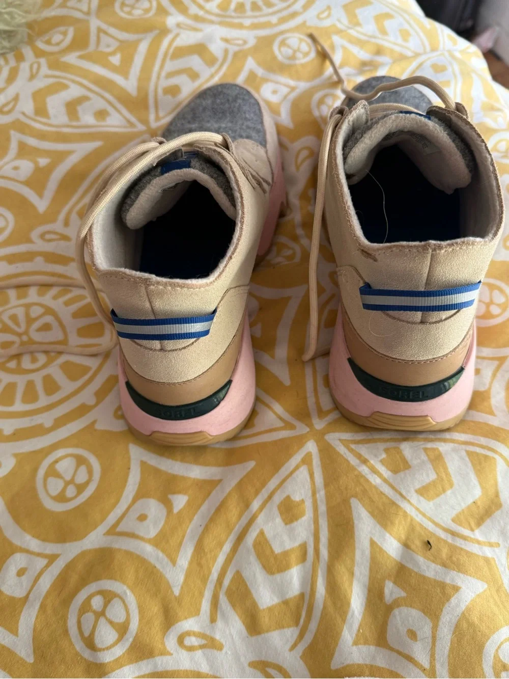 Sorel Women's Beige, Pink & Blue Athletic Sneaker